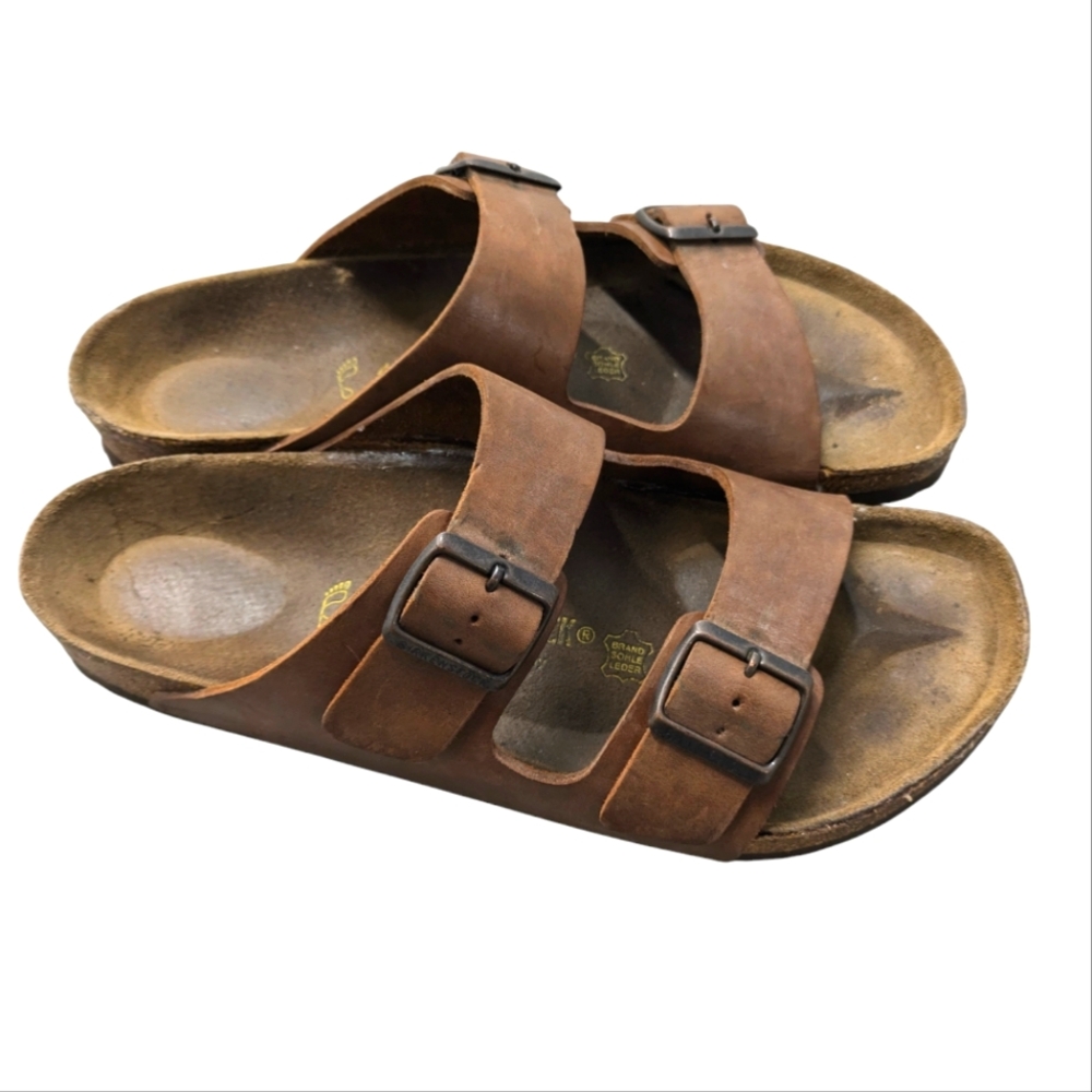 Birkenstock brown oiled leather Arizona 44 size Mens 11